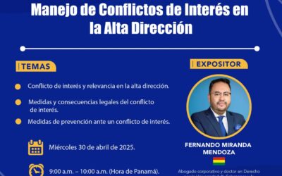 Webinar “Gobierno Corporativo Sostenible: Manejo de Conflictos de Interés en la Alta Dirección”
